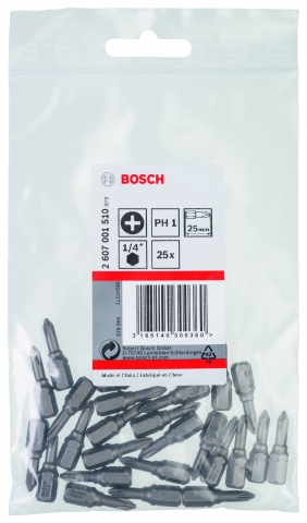 products/Набор расходников (Биты 25 мм; 25 шт) PHILLIPS 1 XH Bosch 2607001510