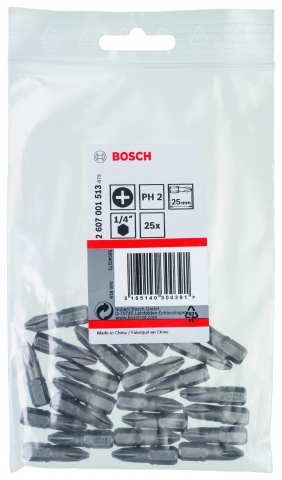 products/Набор расходников (Биты 25 мм; 25 шт) PH2 Bosch 2.607.001.513