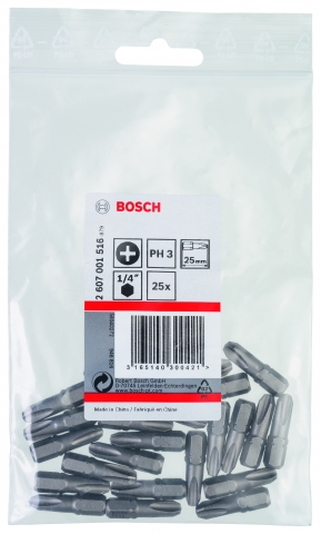 products/Набор расходников (Биты 25 мм; 25 шт) PHILLIPS 3 XH Bosch 2607001516