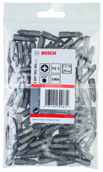 100 БИТ 25ММ PZ2 XH Bosch 2607001561