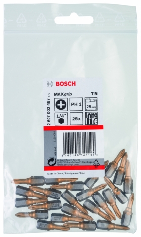 products/25 БИТ 25ММ PH1 TIN Bosch 2607002487