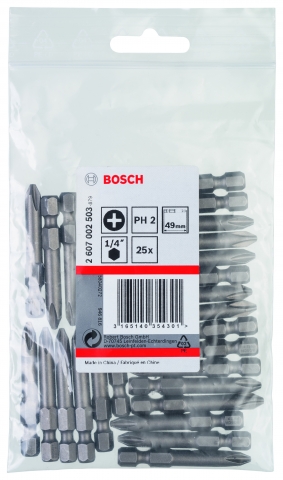 products/Набор расходников (Биты 49 мм; 25 шт) PH2 Bosch 2.607.002.503