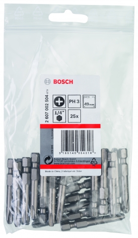 products/Набор расходников (Биты 49 мм; 25 шт) PHILLIPS 3 XH Bosch 2607002504