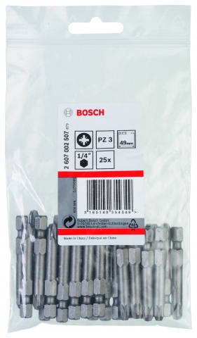 products/Набор расходников (Биты 49 мм; 25 шт) POZIDRIV 3 XH Bosch 2607002507