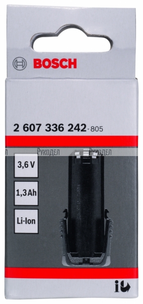 Аккумулятор Bosch 3,6 V Li-Ion 1,3Ah 2607336242