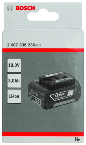 products/Аккумулятор Bosch 18V Li-Ion 3Ah 2607336236