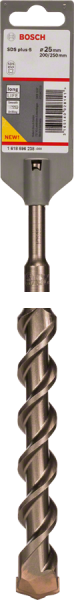 Бур спиральный plus-5 для перфораторов (25х200/250 мм; SDS+) Bosch 1618596238