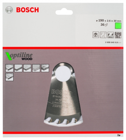 products/Диск пильный по древесине 190х30 мм Bosch 2.608.640.616