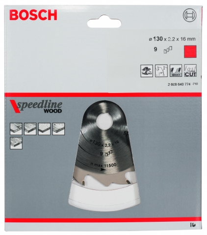 products/ПИЛЬНЫЙ ДИСК Bosch 130X16 9 SPEEDLINE 2608640774