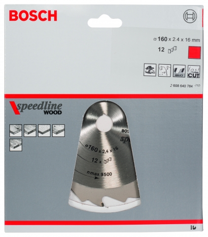 products/ПИЛЬНЫЙ ДИСК Bosch 160X16 12 SPEEDLINE 2608640784