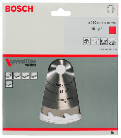 products/ПИЛЬНЫЙ ДИСК Bosch 160X16 18 SPEEDLINE 2608640785
