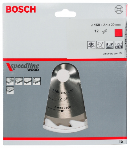 products/ПИЛЬНЫЙ ДИСК Bosch 160X20 12 SPEEDLINE 2608640786