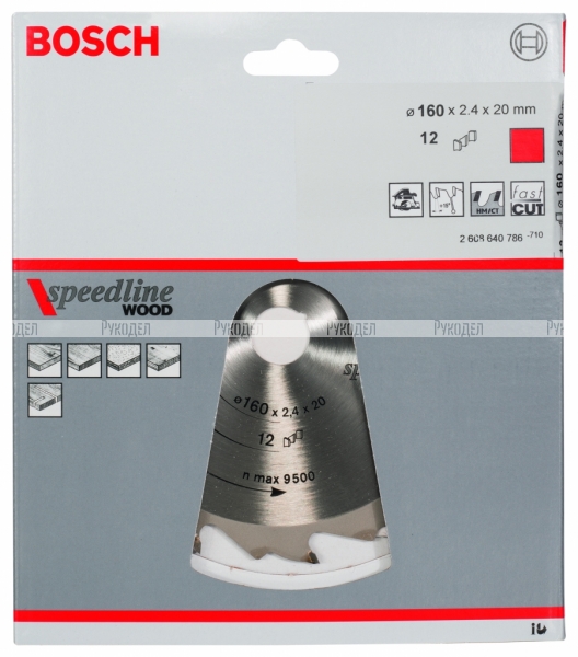 ПИЛЬНЫЙ ДИСК Bosch 160X20 12 SPEEDLINE 2608640786