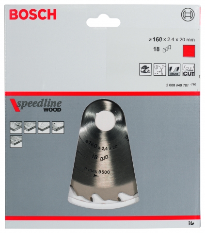products/ПИЛЬНЫЙ ДИСК Bosch 160X20 18 SPEEDLINE 2608640787