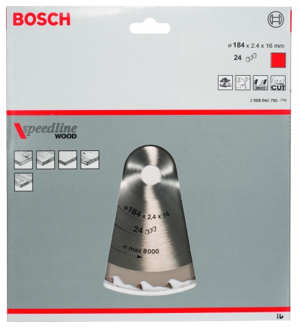 products/ПИЛЬНЫЙ ДИСК Bosch 184X16 24 SPEEDLINE 2608640795