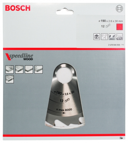 products/ПИЛЬНЫЙ ДИСК Bosch 190X30 12 SPEEDLINE 2608640800