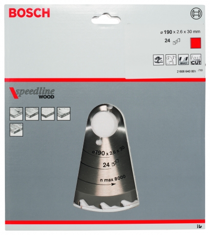 products/ПИЛЬНЫЙ ДИСК Bosch 190X30 24 SPEEDLINE 2608640801