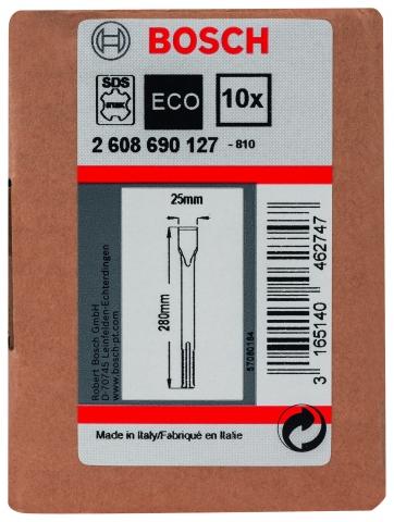 products/Зубило плоское 10 шт. для перфораторов (25х280 мм; SDS-max) Bosch 2608690127