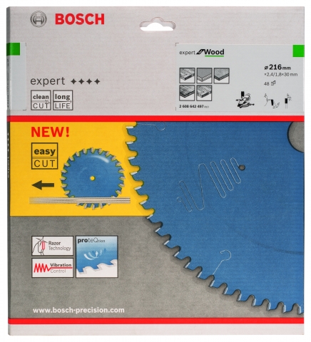 products/Expert for Wood Bosch Торц. пила 216x30x2.4/1.8 48T ATB neg 2608642497