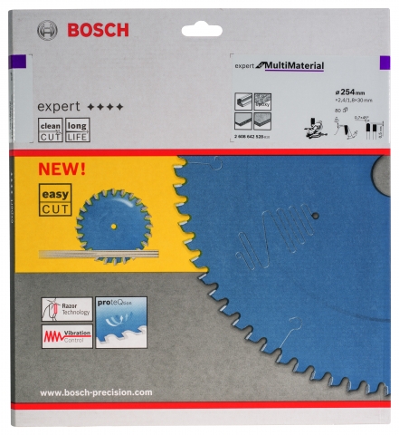 products/Диск пильный Expert for Multimaterial (254x30x2,4/1,8 мм) для торцовочных и панельных пил Bosch 2608642528