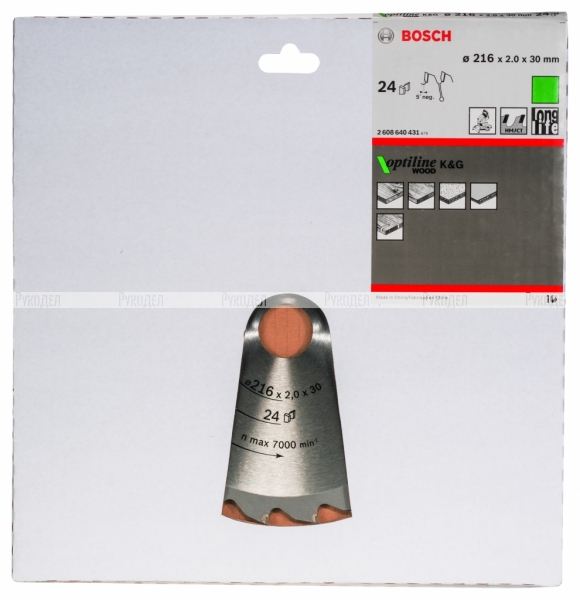 ПИЛЬНЫЙ ДИСК 216Х30 24 OPTILINE Bosch 2608640431