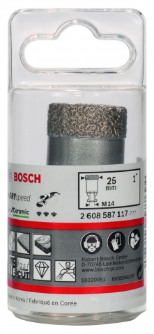 products/Коронка алмазная DRY SPEED для УШМ (25х35 мм; М14) Bosch 2608587117