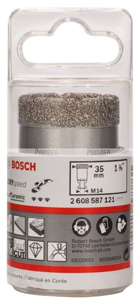 Коронка алмазная DRY SPEED для УШМ (35х35 мм; М14) Bosch 2608587121