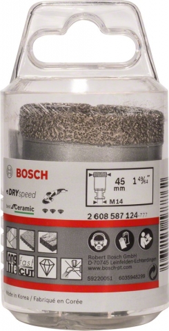 products/Коронка алмазная DRY SPEED для УШМ (45х35 мм; М14) Bosch 2608587124