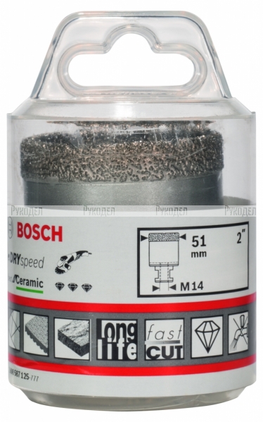 Коронка алмазная DRY SPEED для УШМ (51х35 мм; М14) Bosch 2608587125