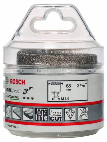 Коронка алмазная DRY SPEED для УШМ (68х35 мм; М14) Bosch 2608587131