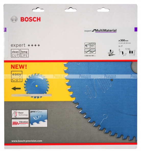 Диск пильный Expert for Multimaterial (300x30x2,4/1,8 мм) для торцовочных и панельных пил Bosch 2608642495