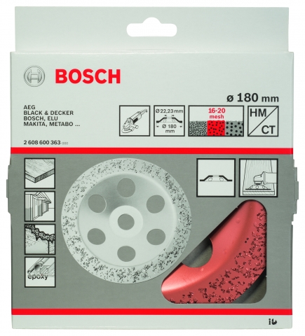 products/Шлифкруг чашечный прямой (180х22,23 мм; HM) Bosch 2608600363
