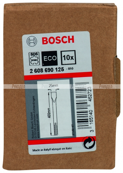 Зубило плоское 10 шт. для перфораторов (25х400 мм; SDS-max) Bosch 2608690125