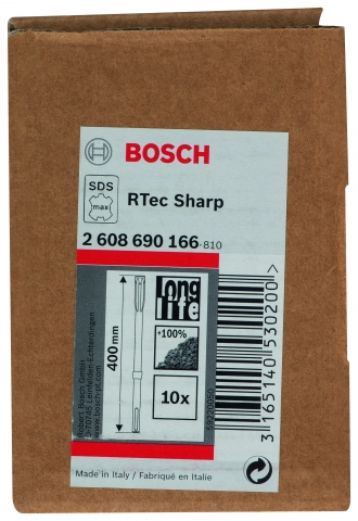 products/10 ЗУБИЛО Bosch ПЛОСКОЕ RTec Speed SDS-max 25Х400мм, самозатачивающееся 2608690166