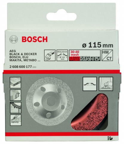 products/Шлифкруг чашечный прямой (115х22,23 мм; HM) Bosch 2608600177