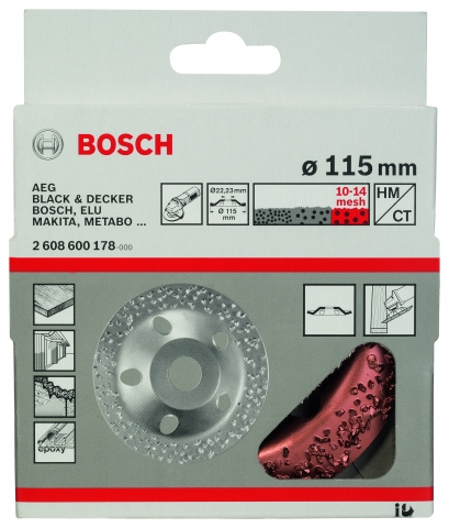products/Шлифкруг чашечный наклонный (115х22,23 мм; HM) Bosch 2608600178