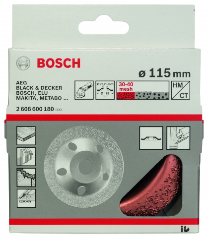 products/Шлифкруг чашечный наклонный (115х22,23 мм; HM) Bosch 2608600180