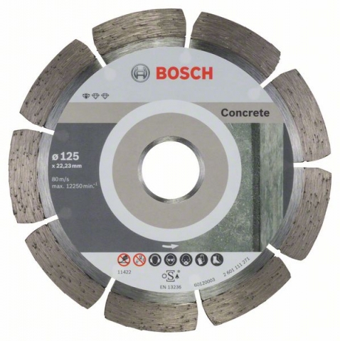 products/Диск алмазный по бетону (125х1.6х22.2 мм) 10 шт. Bosch 2608603240