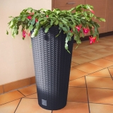 Кашпо для цветов Prosperplast Rato Tubus 35+64л, антрацит, арт. DRTUS400-S433