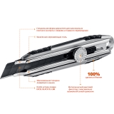 OLFA. Нож, X-design, цельная алюминиевая рукоятка, винтовой фиксатор, 18 мм арт.OL-MXP-L