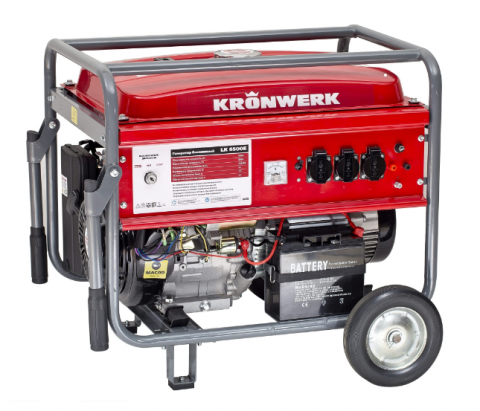 products/Генератор бензиновый LK 6500E,5,5 кВт, 230 В, бак 25 л, электростартер, Kronwerk 94690