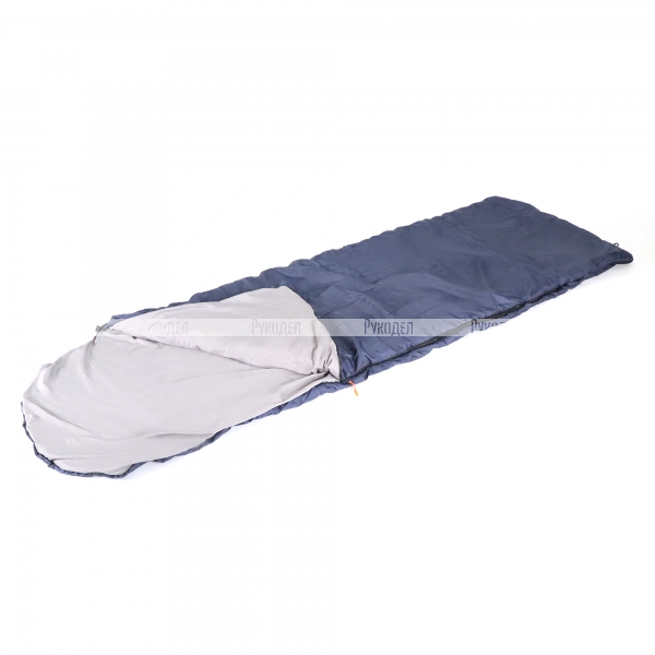 PF-SB-31 Спальный мешок с подголовником "СЛЕДОПЫТ- Forester", 200+35х75 см., до +5С, 2х слойн, цв.т-синий