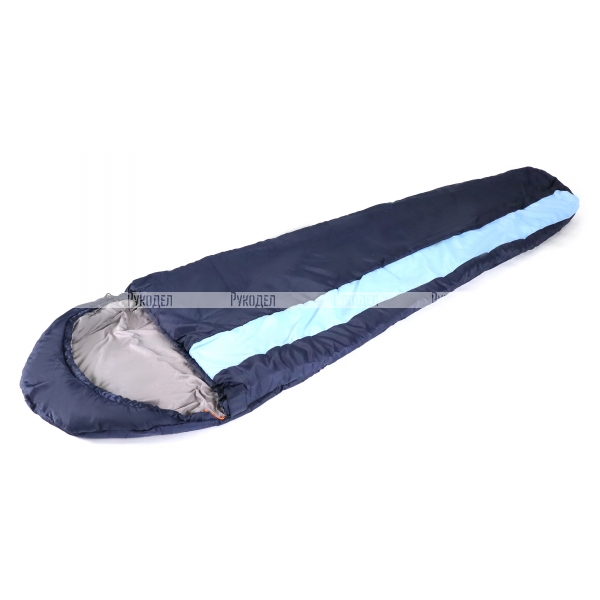 PF-SB-34 Спальный мешок-кокон  "СЛЕДОПЫТ- Comfort", 230х80 см., до 0С, 3х слойный, цв.темно-синий