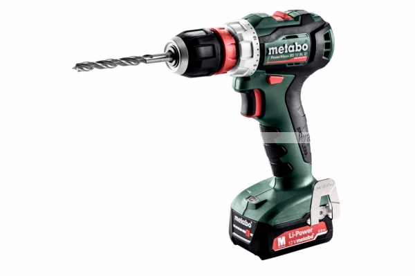 Аккумуляторная дрель-шуруповерт Metabo PowerMaxx BS 12 BL Q (601039500), 2х2.0 Ач Li-Ion, кейс