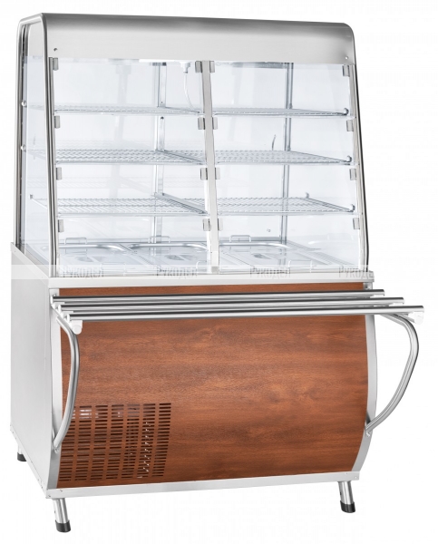 Прилавок-витрина холодильный ПВВ(Н)70Т-С-НШ кашированный 1120 мм Abat арт. 210000007760