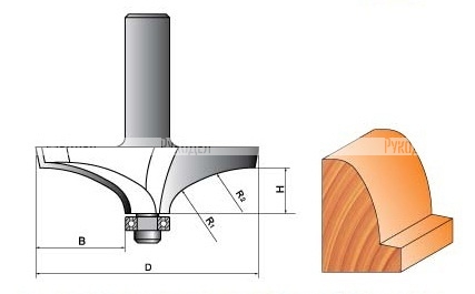 Фреза Globus 2117 D40 кромочная калевочная