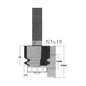 Фреза Globus 2600 №1 кромочная фигурная