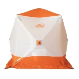 PF-TW-11 Палатка зимняя куб СЛЕДОПЫТ 1,8 х1,8 м, Oxford 210D PU 1000, 3-местная, цв. бело-оранж.