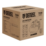 Компрессор Denzel DLS750/6 безмасляный малошумный 750 Вт, 140 л/мин, ресивер 6 л, 58019