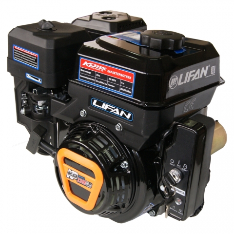 products/Двигатель бензиновый LIFAN KP230E-R (170F-2ТD-R), 8 л.с., вал 20 мм, электростартер, понижающий редуктор, сцепление